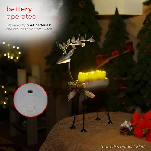 Vista 5 de Alpine LJJ1550HH-TM - Vela decorativa de metal, color negro