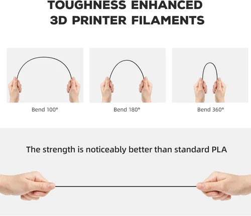 Vista 4 de FLASHFORGE - Filamento PLA para impresora 3D de 1.75mm, carrete de 1kg (2.2lbs), precisión dimensional de +/- 0.02mm, filamento para impresión 3D