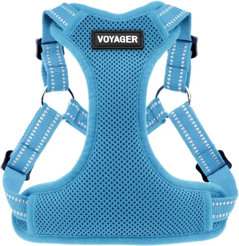 Vista 31 de Best Pet Supplies Voyager - Arnés ajustable, transpirable, antitirones, para perros pequeños, medianos y grandes, para caminar, trotar, fácil