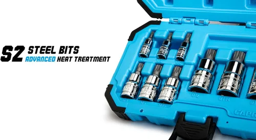 Vista 7 de Capri Tools XZN Juego de Puntas de Vaso con Estriado Cuadrado Triple, Métrico, 10 Piezas