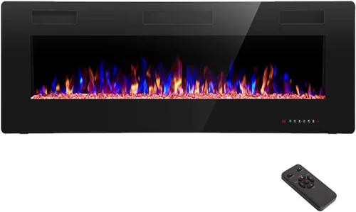 Vista 14 de R.W.FLAME - Chimenea empotrable ultrafina para pared (30 y 60 pulgadas)