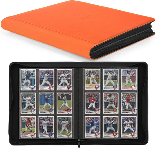 Vista 16 de Carpeta Premium de Tarjetas Coleccionables con más de 1000 bolsillos, Carpeta de 16 bolsillos sin anillo de carga lateral para cartas