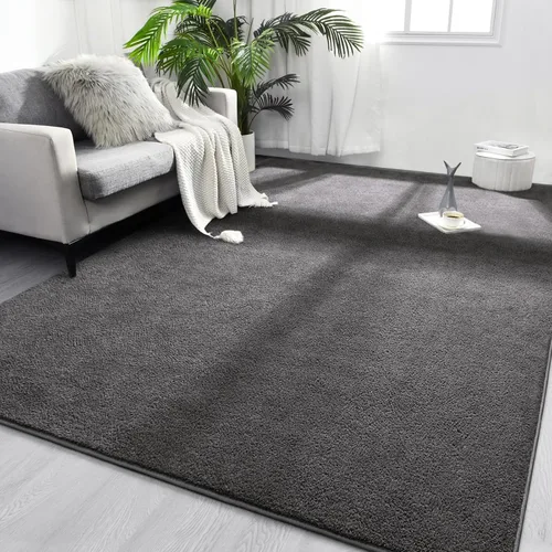 Vista 15 de FlyDOIT Alfombras redondas para dormitorio, sala de estar, 4 x 4, color negro, súper suaves, cómodas, gruesas, de espuma viscoelástica, alfombra