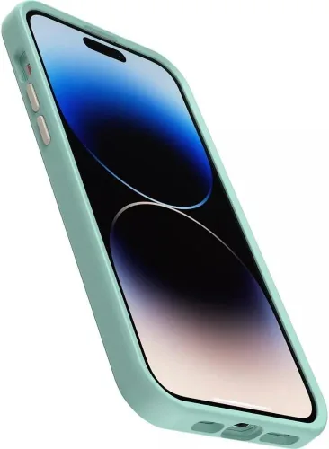 Vista 3 de OtterBox Symmetry Series+ Funda antimicrobiana con MagSafe para iPhone 14 Pro (Solo) - Embalaje no comercial - (Lago Alpino)