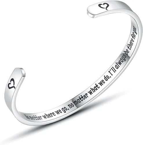 TONY & SANDY - Brazaletes motivacionales para mujeres, adolescentes o niñas, regalos de cumpleaños personalizados para mamá, hija, hermana o amigas,