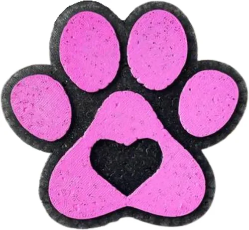 Vista 5 de Molde de silicona con estampado de huellas de corazón Paquete de 6 Tamaño 4 pulgadas de ancho x 3.75 pulgadas de largo x 1 pulgada