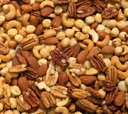 Vista 2 de Nueces mixtas de lujo crudas naturales sin sal (sin cáscara) Compara con almendras orgánicas, nueces, anacardos, avellanas y nueces de Farm Fresh