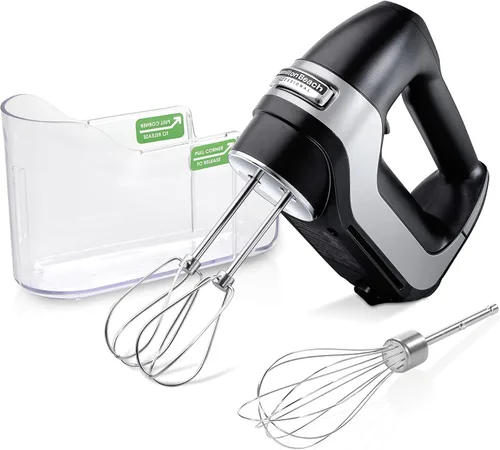 Hamilton Beach Professional Mezclador de mano eléctrico de 5 velocidades con motor DC de alto rendimiento, arranque lento, estuche de almacenamiento