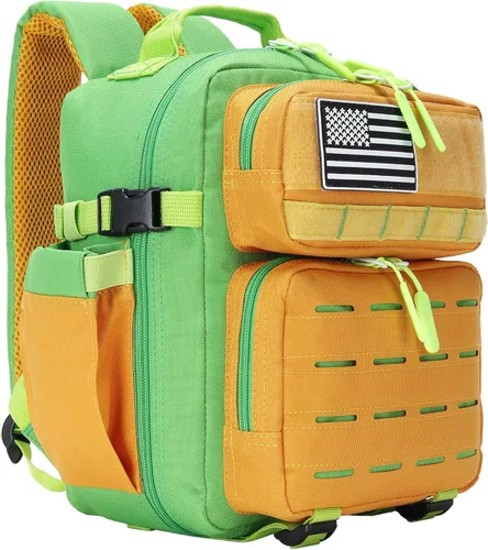 Vista 12 de 9L Mini Tactical Backpack for Men and Women Tactical Backpack Small for Hiking Small Tactical Bag (Pink&LakeBlue)