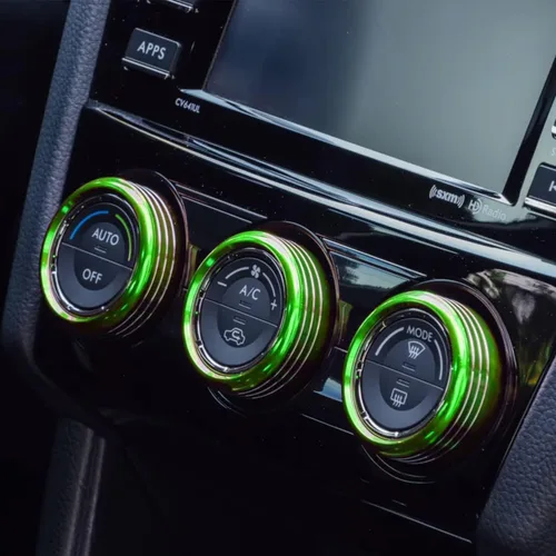 Vista 47 de Para Subaru - Cubierta de perilla de CA, accesorio para interruptor de consola central, botón de control de volumen, ajuste de anillo compatible