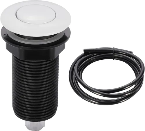 RQYEKDO Interruptor de aire para eliminación de basura, parte superior de fregadero de cocina, acero inoxidable, níquel cepillado, largo de 2.5