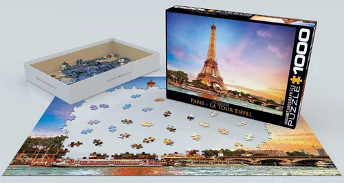 Vista 3 de EuroGraphics Rompecabezas de la Torre Eiffel de París (1000 piezas), modelo: 6000-0765