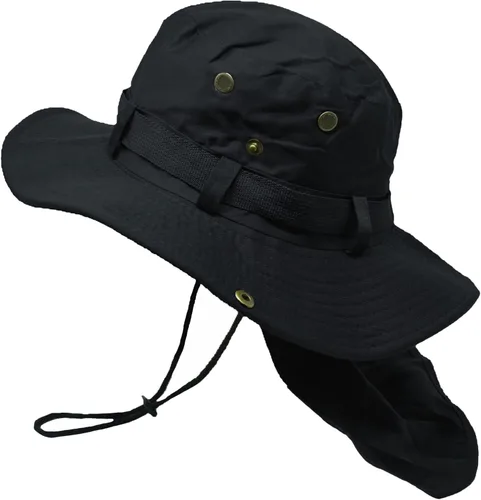 Vista 8 de Glory Max Sombrero de cubo Boonie con cubierta de solapa para el cuello Sun Safari ala ancha Pesca Jardín Senderismo Cap
