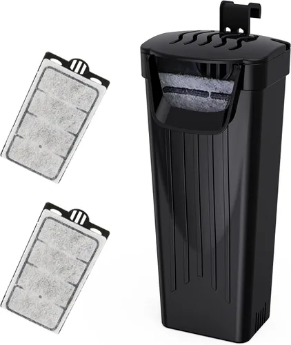 Moonorange Filtro de Acuario(3.5W), Filtro de Tanque de Peces, Filtro de Tanque de Tortugas, Filtro de Bajo Nivel de Agua para Tanque Pequeño de