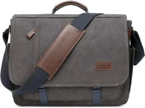 Canvas Messenger Bag for Men Waterproof Business Bags for Men Vintage Canvas Laptop Bag