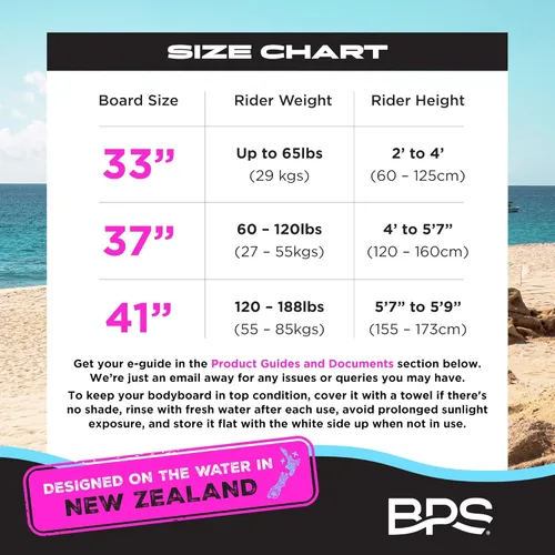 Vista 2 de Own the Wave Bodyboard 'Wave Weapon' para Todas las Condiciones de Olas - Ligera con Núcleo EPS Fondo Liso HDPE Bodyboards para Playa con Correa