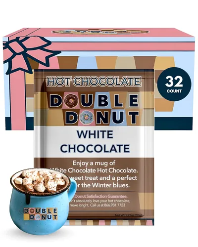 Vista 25 de Chocolate caliente con sabor a dona doble, chocolate caliente de frambuesa, paquetes de chocolate caliente, mezcla de cacao caliente, paquete de 32