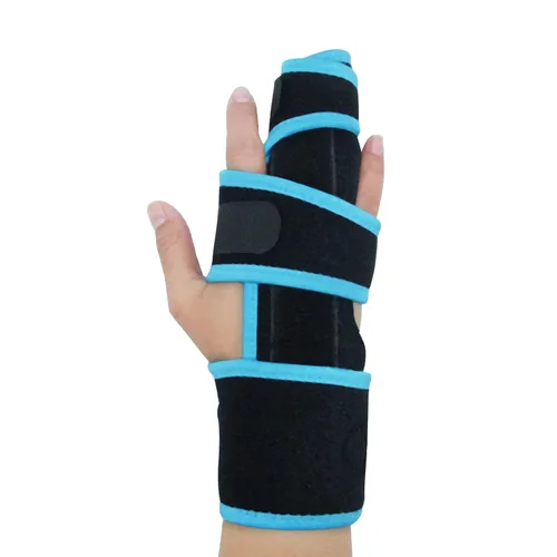 Férula de 2 dedos Soporte de muñeca universal para mano izquierda o derecha, férula de dos dedos gatillo, inmovilizador de enderezamiento de dedos