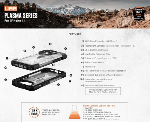 Vista 4 de EGO TACTICAL UAG Urban Armor Gear - Funda para iPhone 14 Pro Max pantalla de 6.7 pulgadas Edición limitada impresa en los Estados Unidos Kryptek