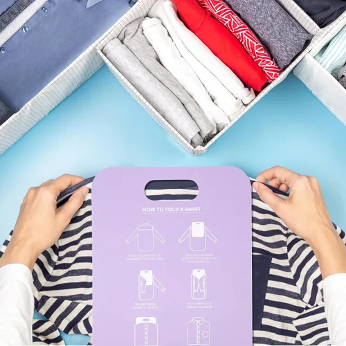 Vista 6 de Tabla plegable para camisas, carpetas de lavandería, tablas plegables para adultos y niños