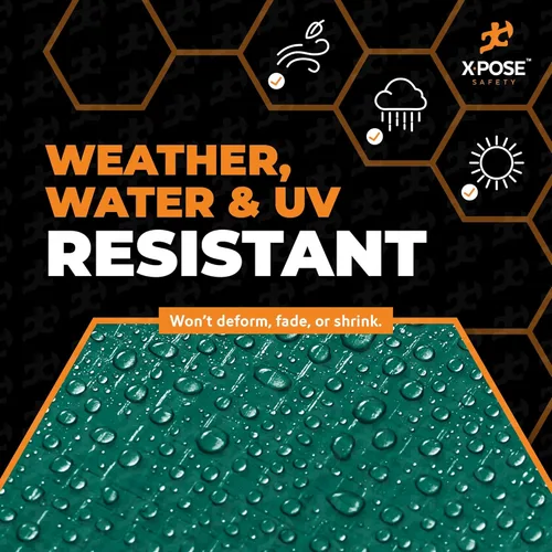 Vista 5 de Lona de polietileno resistente – 6 x 8 pies – 0.394 in de grosor impermeable, cubierta protectora de bloqueo UV – reversible plata y negro
