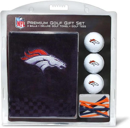 Team Golf Juego de regalo premium de la NFL toalla bordada de lujo, 3 bolas, 14 camisetas (2-34 pulgadas regular)