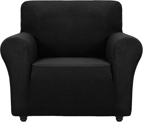 Vista 55 de ZNSAYOTX Funda súper elástica para silla (30"-47"), nuevas fundas de silla a rayas para sala de estar, aptas para perros y mascotas, protector