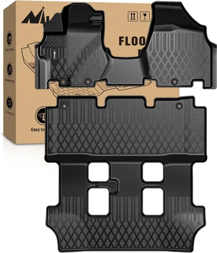 Nilight Tapetes de piso TPE para Honda Odyssey 2011 2012 2013 2014 2015 2016 2017, para todo tipo de clima, forro de piso personalizado, resistente