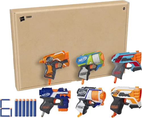 Vista 2 de NERF MicroShots 6-Blaster Bundle - 6 Mini Lanzadardos Elite y 6 Dardos Oficiales Elite - Para Niños, Adolescentes, Adultos (Exclusivo de Amazon)