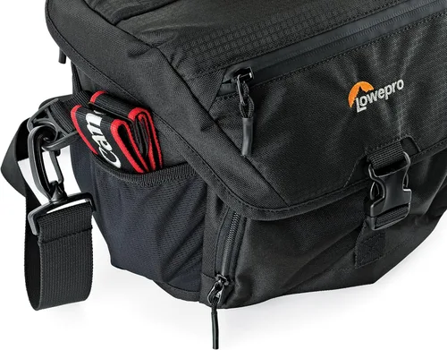 Vista 6 de Lowepro LP37123, Nova 180 AW II - Bolsa para cámara, impermeable, personalizable, se adapta a Pro-Depth DSLR con lente, dron compacto, 3-4 lentes