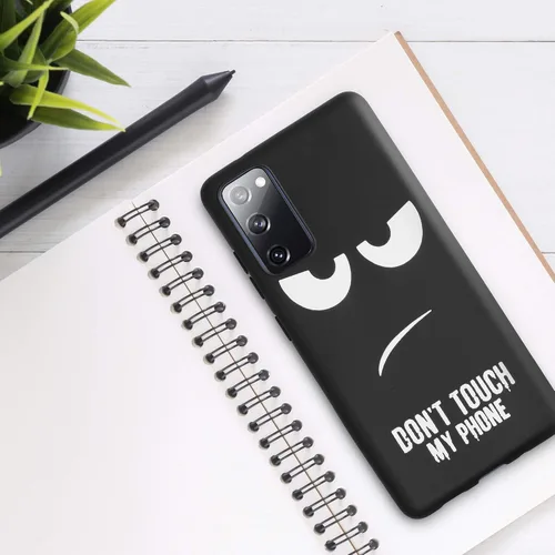 Vista 3 de kwmobile Funda de silicona TPU compatible con Samsung Galaxy S20 FE - Funda suave - Eclipse minimalista blanco/negro