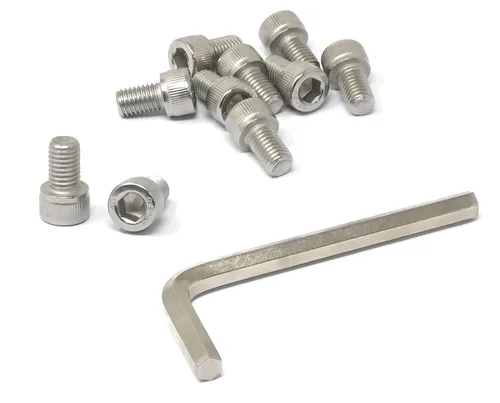 Vista 52 de iexcell Kit de tornillos de cabeza hexagonal de acero inoxidable 304, 100 unidades M2 x 0.157 in, paso de rosca de 0.016 in