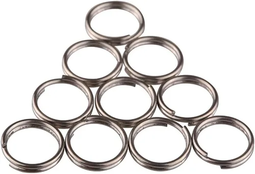 Vista 6 de TI-EDC Anillos divididos de titanio pequeños llaveros paquete de 10 (0.394 in)