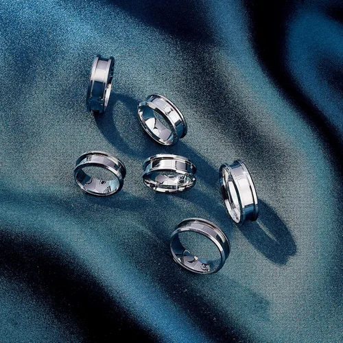 Vista 8 de UNICRAFTALE Anillo de acero inoxidable con núcleo en blanco, ajuste de anillo de dedo en blanco para incrustaciones, anillo de dedo ranurado, anillo