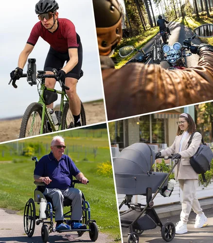 Vista 8 de MoKo Soporte para botella de agua para bicicleta, jaula ajustable para botella de agua de 1.9-3.6 pulgadas de diámetro, para manillar y marco