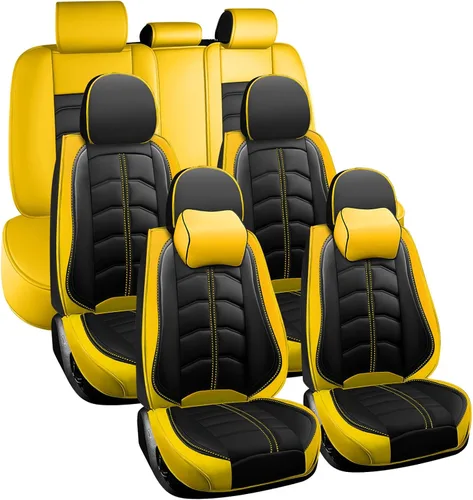 Vista 14 de Funda de asiento de auto de 7 asientos para Nissan Armada 2004-2023, funda de asiento duradera, resistente al desgaste, impermeable, transpirable