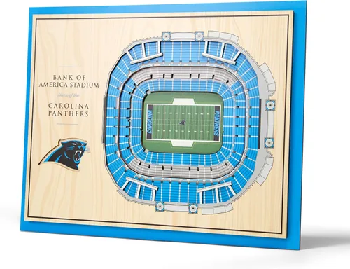 Vista 29 de YouTheFan Arte de pared de 5 capas con vista del estadio de la NFL