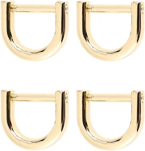 Anillos en D con grillete de herradura en forma de U, anillo D, de cuero, para manualidades, para manualidades, correa de 3/4 pulgadas, 4 piezas
