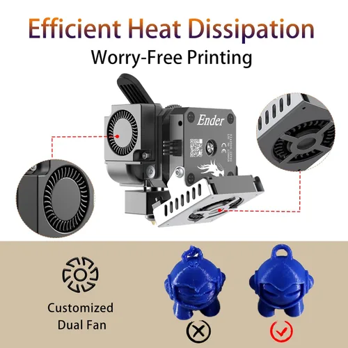 Vista 5 de Kit de Extrusora de Accionamiento Directo CR Sprite Pro, Kit de Actualización de Extrusora Completamente Metálica para Impresora 3D Ender 3/Ender 3
