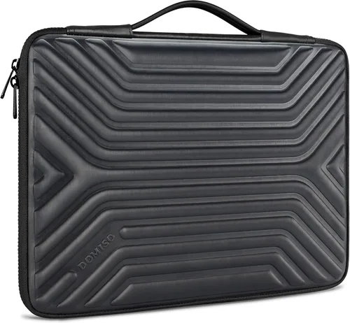 Vista 9 de DOMISO Funda para laptop de 15.6 pulgadas con correa, estuche protector a prueba de golpes y agua para laptops de 15-15.6 pulgadas, MacBook Pro