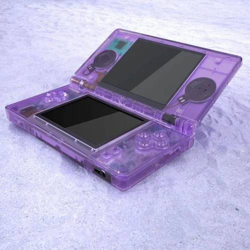 Vista 37 de eXtremeRate Carcasa completa de repuesto negra transparente para Nintendo DS Lite, funda de consola de mano personalizada con botones, lente