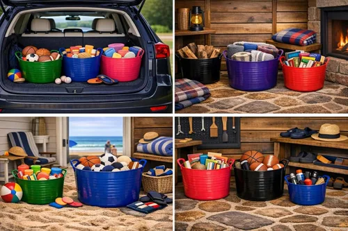 Vista 2 de Balde TubTrug con diseño de gorila, negro, SP35GBK