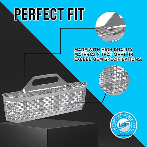 Vista 4 de Cesta de cubiertos mejorada Lifetime Appliance WD28X10128 compatible con lavavajillas General Electric (GE)