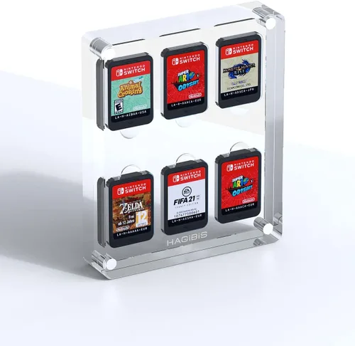 Hagibis Funda para tarjetas de juego para Nintendo Switch, 6 ranuras para cartuchos, gabinete protector a prueba de golpes, caja de almacenamiento
