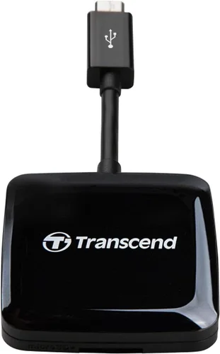 Vista 3 de Transcend Lector de tarjetas USB 2.0 OTG, negro (TS-RDP9K)