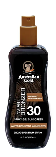Vista 12 de Australian Gold Spray Gel Protector Solar con Bronceador Instantáneo SPF 15, 8 Onzas Hidrata y Humecta la Piel Espectro Amplio Resistente al