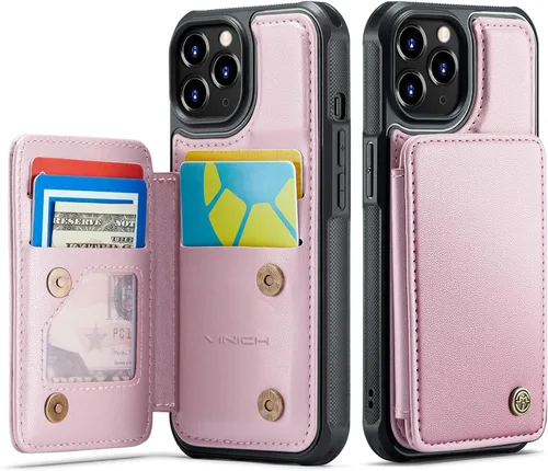 Vista 37 de Vinich Funda tipo cartera para iPhone 11 con soporte para tarjetas, bloqueo RFID, ranuras de crédito, función atril, a prueba de golpes, para Negro