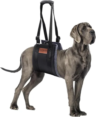 Vista 11 de Cabestrillo para Patas Traseras de Perro, Arnés de Elevación para Perros, Cabestrillo de Cinta Mágica para Perros Grandes con Soporte para Patas