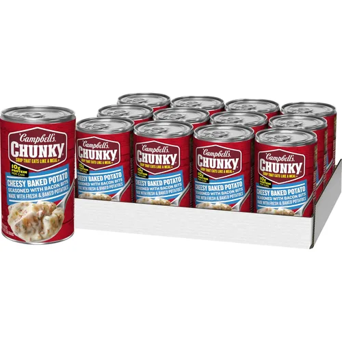Vista 6 de Campbell’s Chunky - Sopa de papa horneada con queso cheddar y trozos de tocino, lata de 18.8 Oz