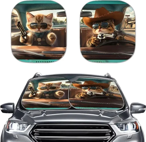 Vista 36 de Howilath 1776-2026 250Th Anniversary Car Sunshades for Windshield 2-Piece Sun Visor Protector Covers Heat Shield Reflector Sunblock Universal Fit